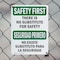 Signmission Safety Culture Sign, 7 in Width, Plastic, Rectangle, Bilingual OS-2PACK-SF-P-710-L-10831 - alternate 5